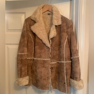 Vintage Y2K Suede Leather Jacket by Black Rivet  - XL